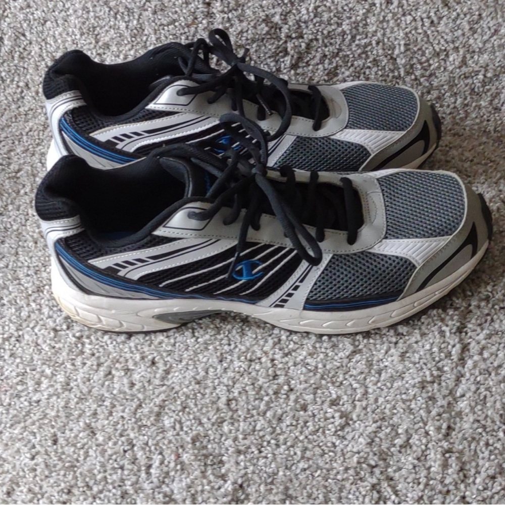 Champion Gray Low Top Running Sneakers Men's 15 EUC - Picture 1 of 6